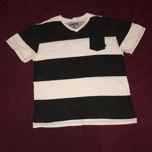 Mens Striped V-Neck Tee